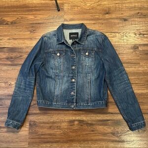 Buffalo David Bitton Denim Jacket Classic Blue Denim Jean Jacket Size Medium